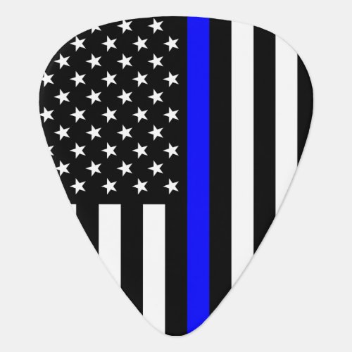 Thin Blue Line Police Cops American Flag Guitar Pick