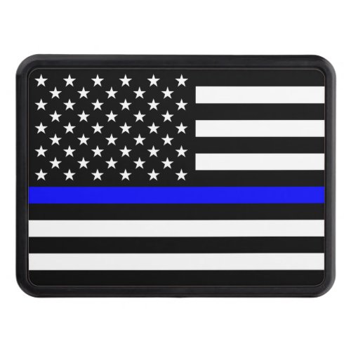 Thin Blue Line Police Cops American Flag Hitch Cover