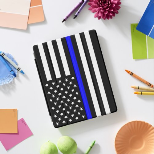 Thin Blue Line Police Cops American Flag iPad Smart Cover