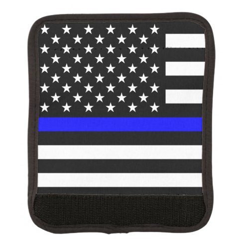 Thin Blue Line Police Cops American Flag Luggage Handle Wrap
