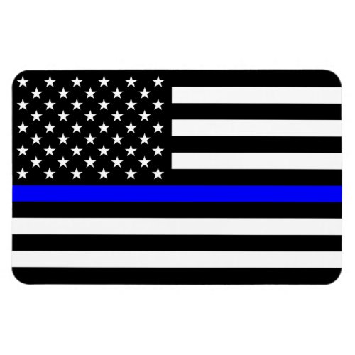 Thin Blue Line Police Cops American Flag Magnet