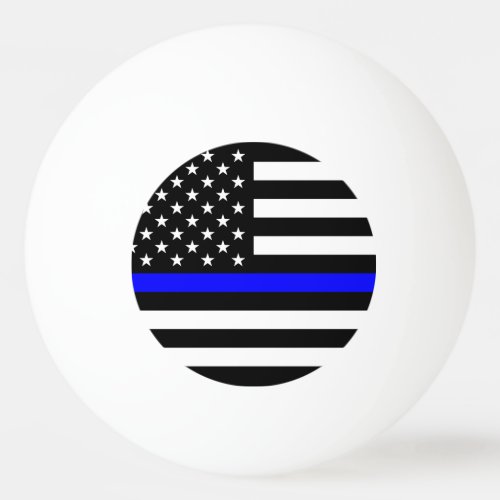 Thin Blue Line Police Cops American Flag Ping Pong Ball