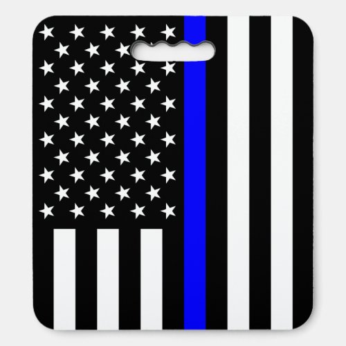 Thin Blue Line Police Cops American Flag Seat Cushion