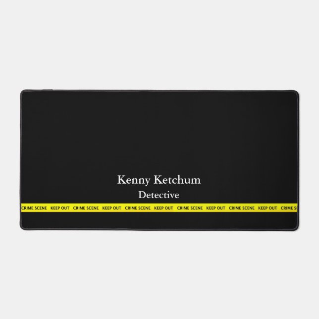 Thin Blue Line - Police Crime Scene Tape Desk Mat (Front)