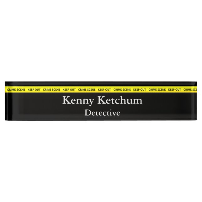 Thin Blue Line - Police Crime Scene Tape Name Plate (Front)