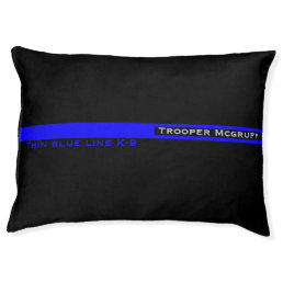Thin Blue Line Police Dog K-9 Officer Pet Bed