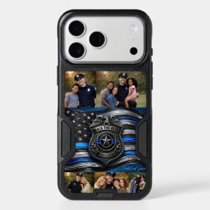 Thin Blue Line Police Family Photo Custom OtterBox iPhone 17 Pro Max Case