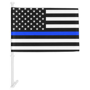 Thin Blue Line Police Flag