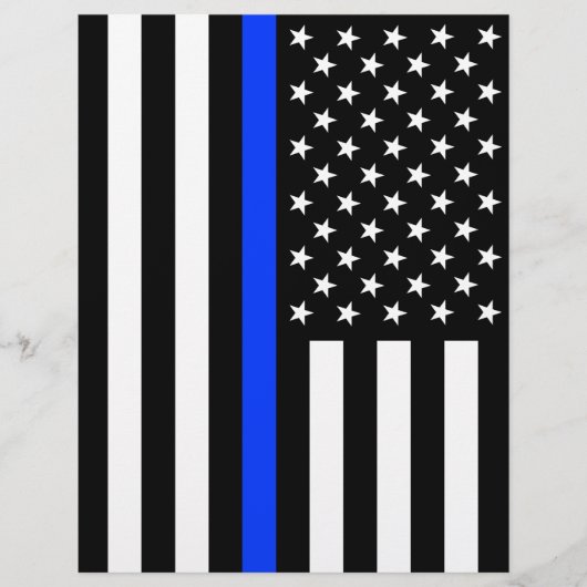Thin Blue Line Police Flag (Front)