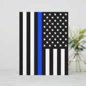 Thin Blue Line Police Flag (Standing Front)