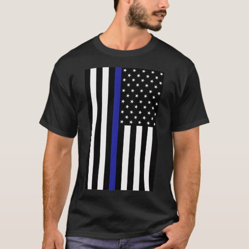 Thin Blue Line Police Flag 2 T_Shirt