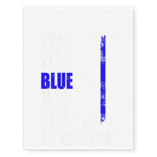 Thin Blue Line Police Flag Back The Blue For Gift Temporary Tattoos