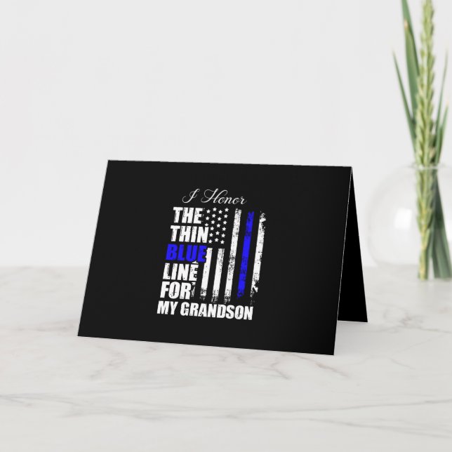 Thin Blue Line Police Flag Back The Blue Invitation (Front)