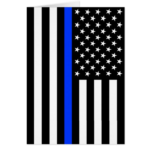 Thin Blue Line Police Flag Cards (Front)