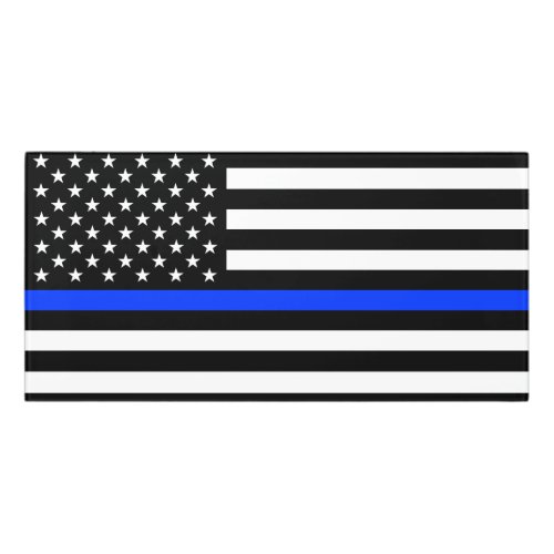 Thin Blue Line Police Flag Door Sign