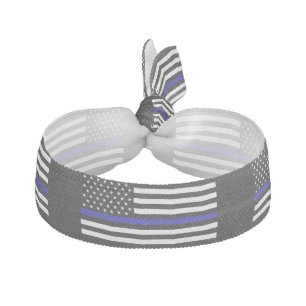 Thin Blue Line Police Flag Elastic Hair Tie