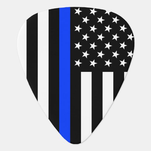 Thin Blue Line Police Flag Guitar Pick