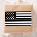 Thin Blue Line Police Flag Label | Zazzle