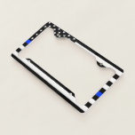 Thin Blue Line Police Flag License Plate Frame