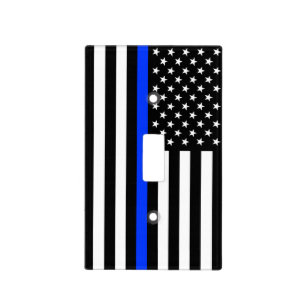 Thin Blue Line Police Flag Light Switch Cover