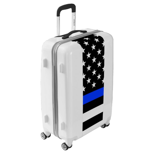 Thin Blue Line Police Flag Luggage (Rotated Left)