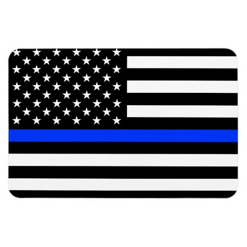 Thin Blue Line Police Flag Magnet