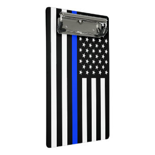 Thin Blue Line Police Flag Mini Clipboard