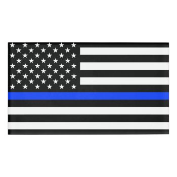 Thin Blue Line Police Flag Name Tag by FlagGallery at Zazzle