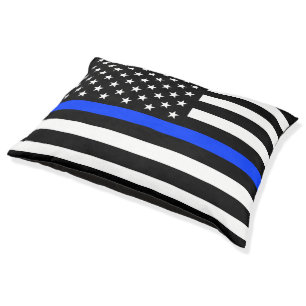 Thin Blue Line Police Flag Pet Bed