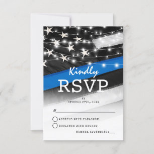 Thin Blue Line Police Flag RSVP