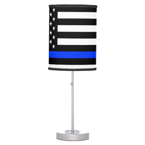 Thin Blue Line Police Flag Table Lamp