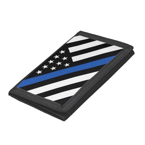 Thin Blue Line Police Flag Trifold Wallet
