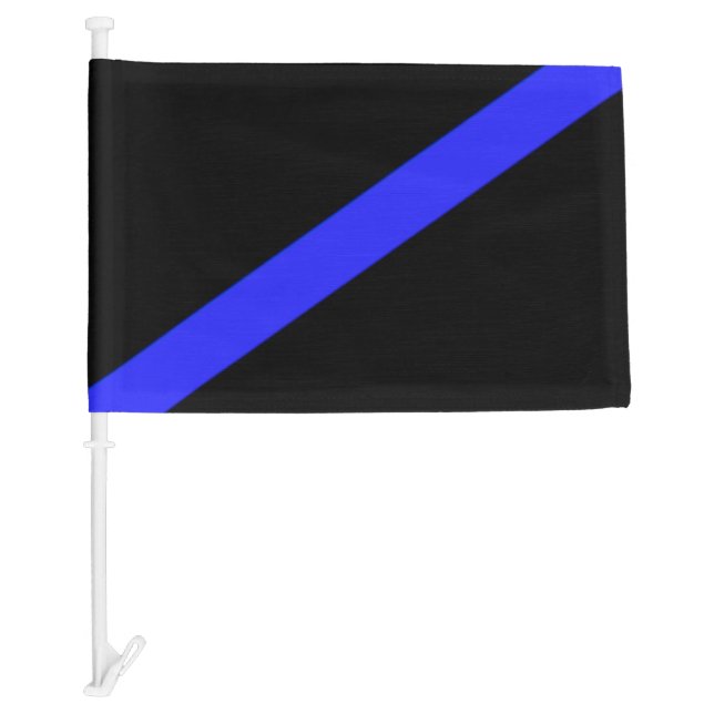 Thin Blue Line Police Funeral Flag (Front)