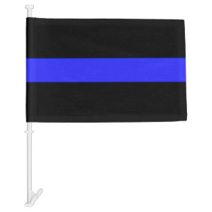 Thin Blue Line Police Funeral Flag