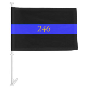 Thin Blue Line Police Funeral Flag Custom Badge #