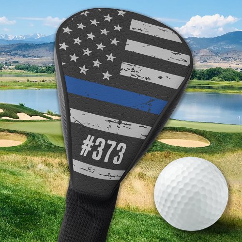 Thin Blue Line Police Golf Head Cover