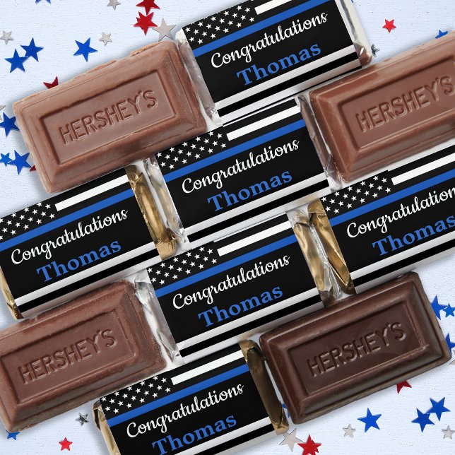Thin Blue Line Police Graduation Party Hershey's Miniatures (Creator Uploaded)