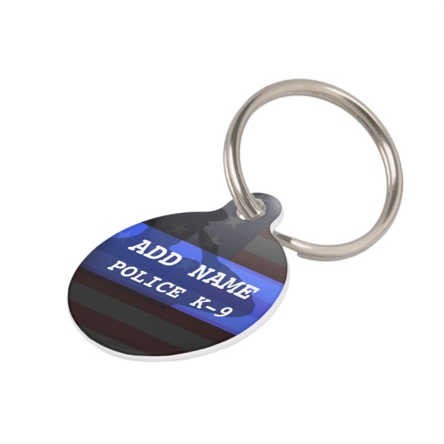 Thin Blue Line Police K9 Dog Tag Zazzle
