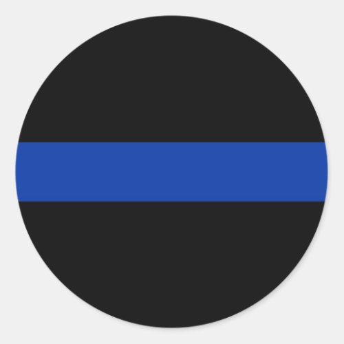 thin blue line police law classic round sticker