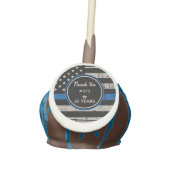 Thin Blue Line - Police Law Enforcement Retirement Cake Pops (Front)