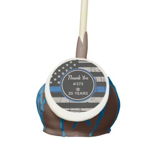 Thin Blue Line _ Police Law Enforcement Retirement Cake Pops