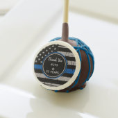 Thin Blue Line - Police Law Enforcement Retirement Cake Pops (Front Insitu)
