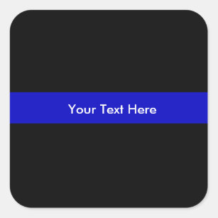 Thin Blue Line police Law Support Square Sticker