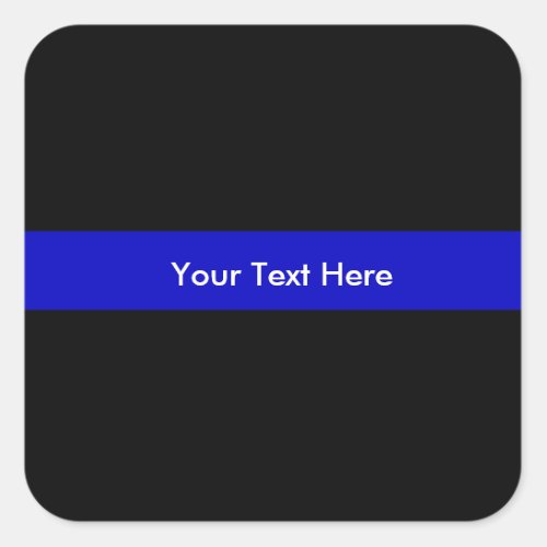 Thin Blue Line police Law Support Square Sticker