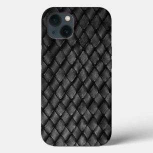 Thin Blue Line - Police Leather Basket Weave iPhone 13 Case
