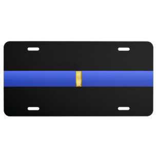 Thin Blue Line Police Lieutenant License Plate