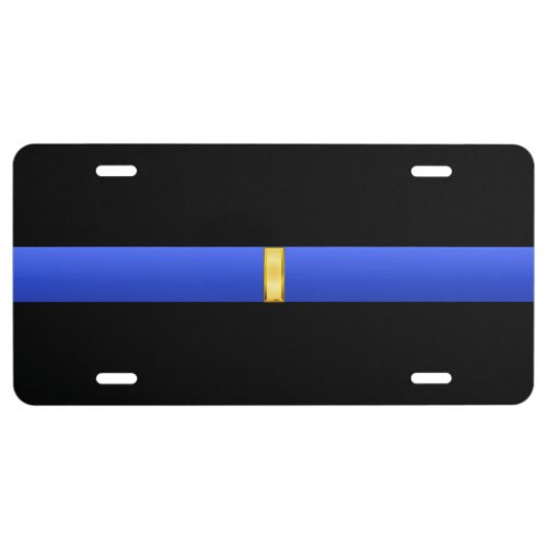 Thin Blue Line Police Lieutenant License Plate