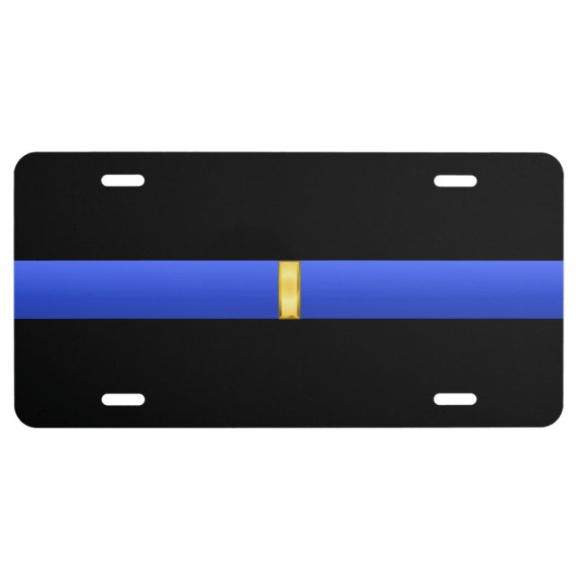 Thin Blue Line Police Lieutenant License Plate (Front)