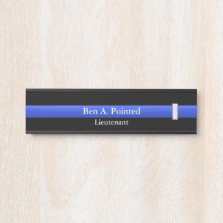 Thin Blue Line - Police Lieutenant Rank Door Sign