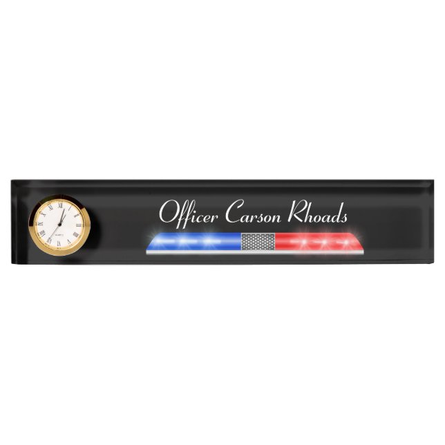 Thin Blue Line - Police Light Bar Name Plate (Front)